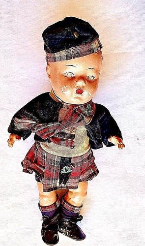 1930's 40's SCOTTISH COMPOSITION DOLL RELIABLE CANADA