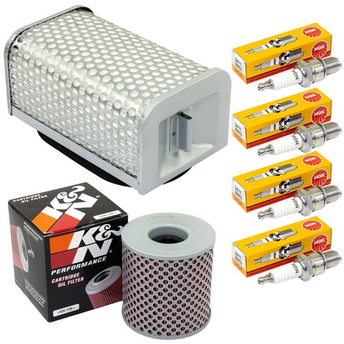 Set Wartung Luftfilter Ölfilter Zündkerzen für Kawasaki Z 1000 A MK2 R ST Z1R