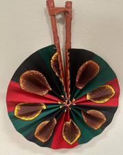  New Arrival  Osey Ankara Print Pattern Folding Hand Fan l Home Decor