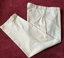 IZOD Mens Khaki Beige Classic Flat Front Casual Cotton Pants 38x30