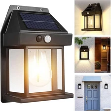 Solar Power LED Light PIR Motion Sensor Outdoor Security Lamp Wall Garden Home