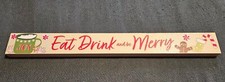 Wooden Christmas Decorative Sign 18 Inches Long