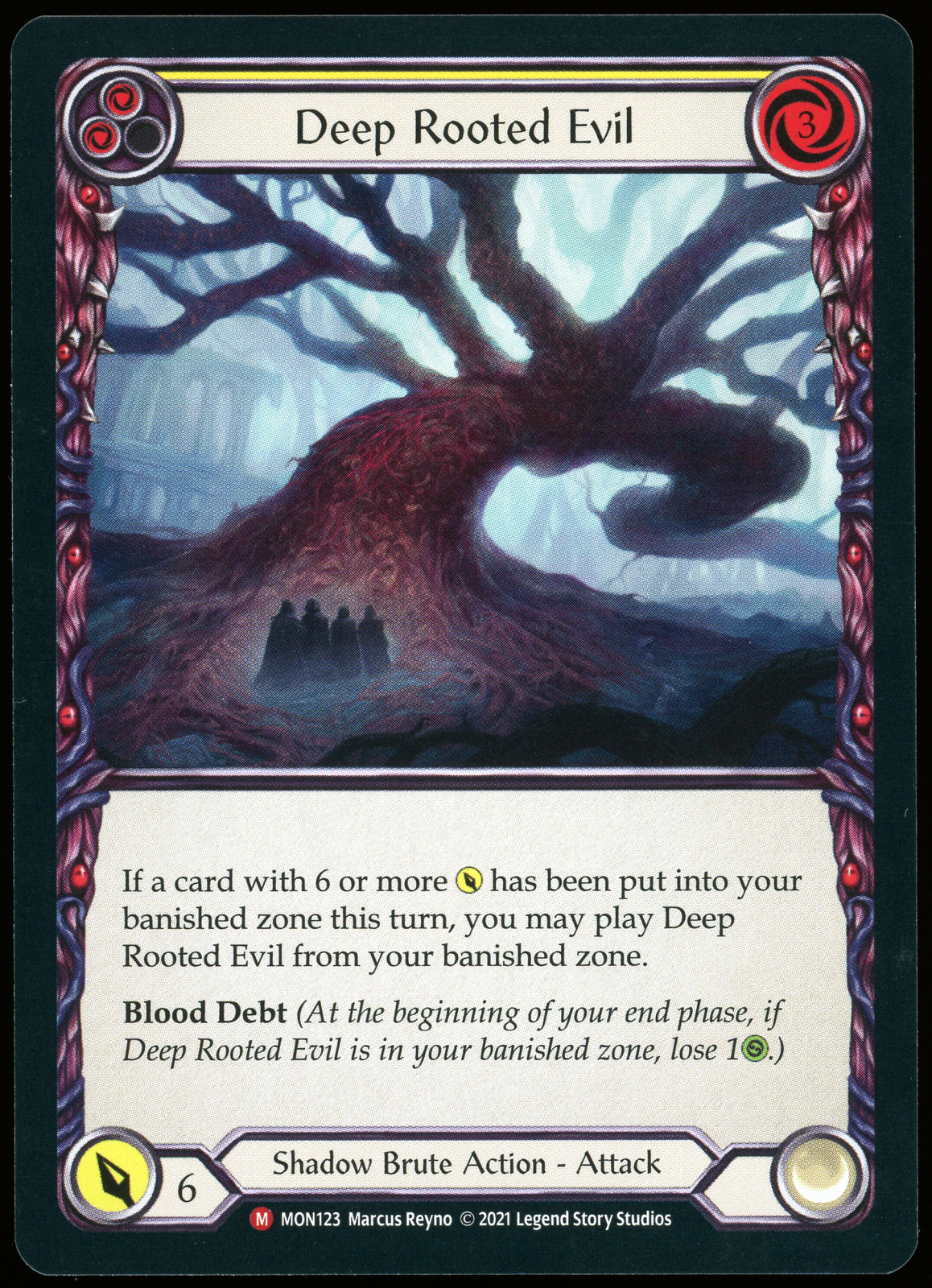 Deep Rooted Evil - Flesh and Blood FaB TCG - 1st Edition - Monarch - MON123 - NM