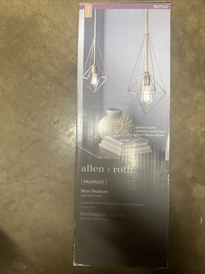 allen + roth palmsley soft gold transitional geometric mini pendant light - Image 2 of 3
