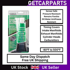 Visbella RTV Silicone High Temp Clear Gasket Sealant -80°F  500°F 
