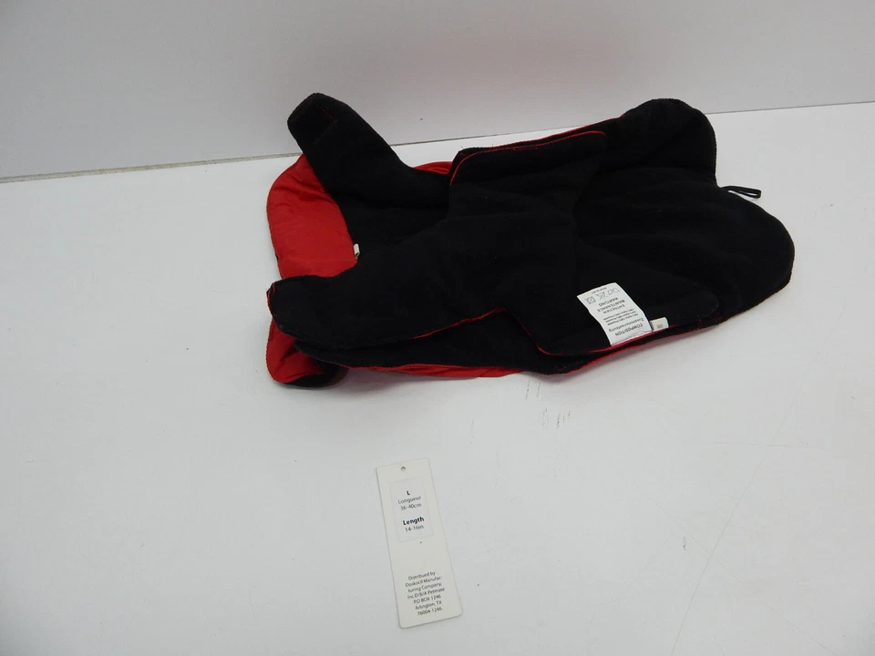 Petmate Wouapy 90070 狗用雨衣,生态红色,大号 14-16 — 第 2/2 张图片