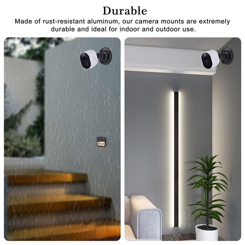 Paquete de 4 soportes de montaje para cámara de pared interior exterior para seguridad ajustable Arlo Pro - Imagen 14 de 30