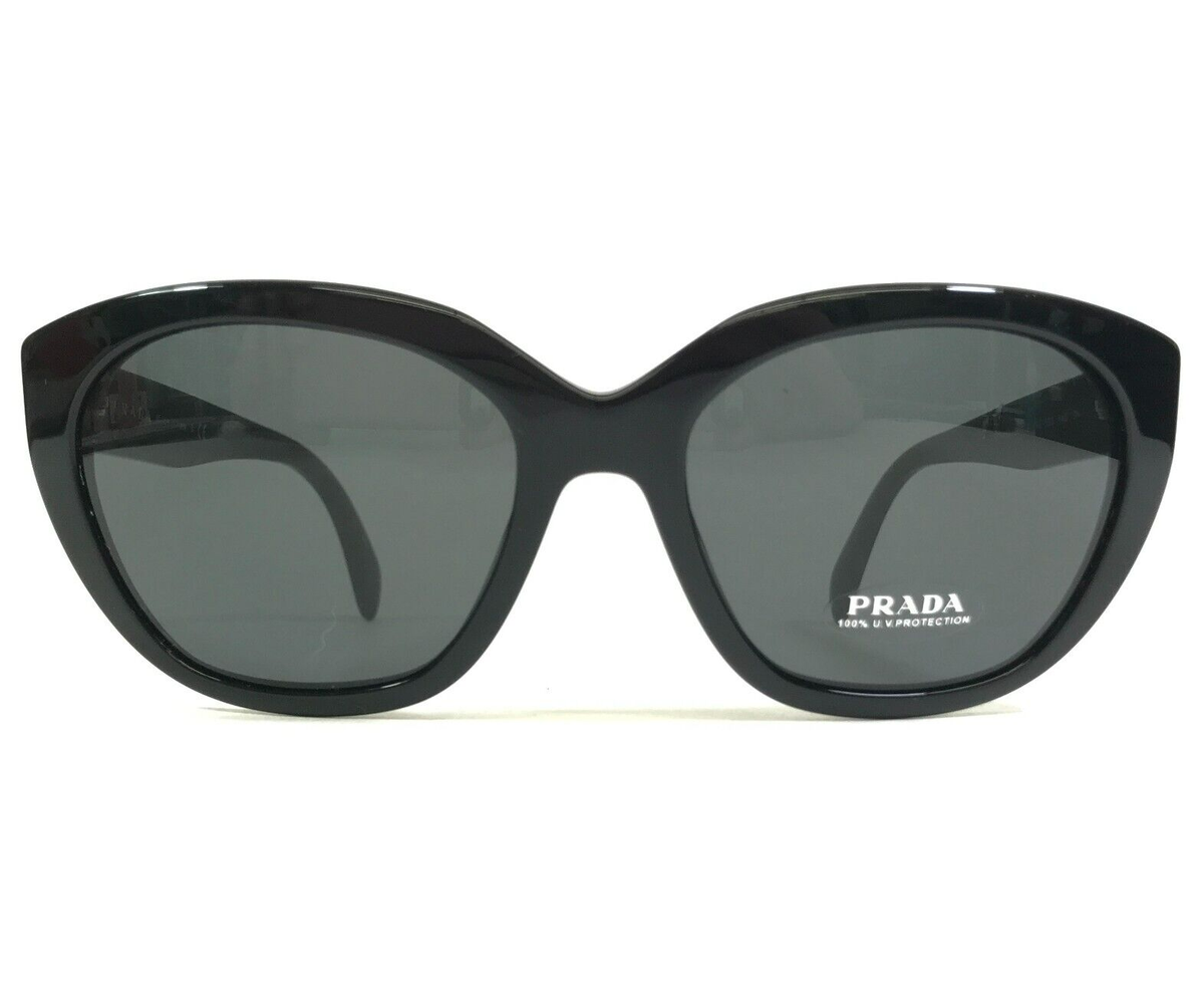 Prada Sunglasses SPR16X 1AB-5S0 Black Cat Eye Frames with Prada Sunglasses SPR16X 1AB-5S0 Black Cat Eye Frames with