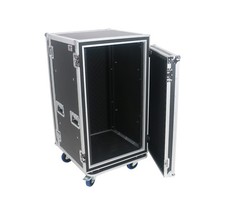 20 Space Shock Mount Amp 20" Deep ATA Flight Rack Road Tour Case w/Wheels