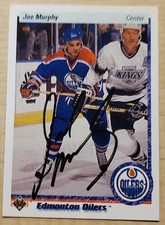 JOE MURPHY SIGNED UPPER DECK 91-92 OILERS CARD #190