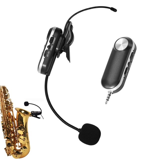 UHF Wireless Musical Instrument Microphone for Orchestra Saxophone