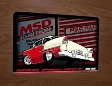 MSD Project 55 Firedup Cartoon Car Artwork 8x12 Metal Wall Sign