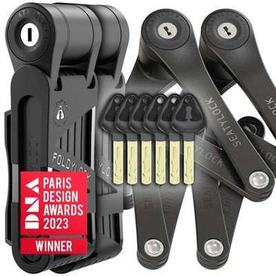 FoldyLock Mini Duo Faltschloss - 2 Fahrradschlösser mit 6 identischen Schlüsseln