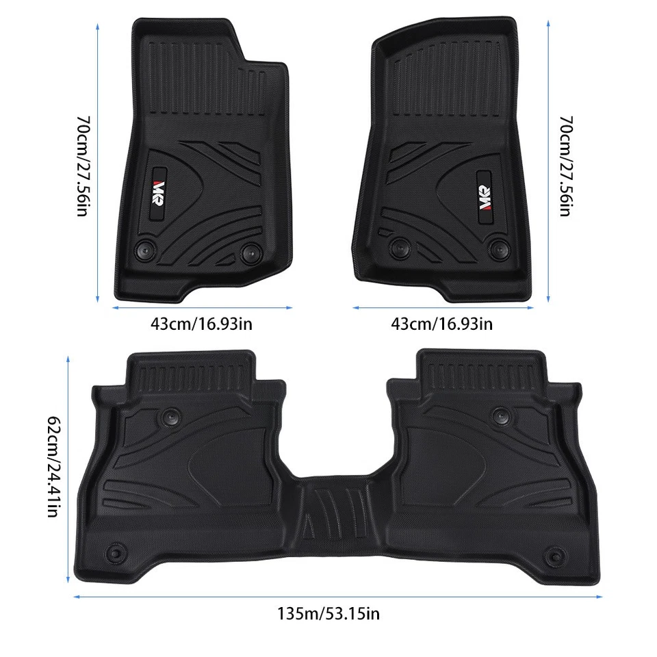 Alfombrillas Coche Compatible con Repuestos Jeep Gladiator JT 3D TPE 2022+ Foto 4 de 4