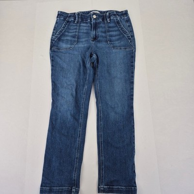 PAIGE Jeans 12 W30 L27 blau Damen Baumwollmischung Freizeit Straight Denim