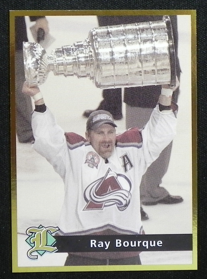 RAY BOURQUE 2001 Legends GOLD Border LIMITED-PRINT Card _ Exact Card (R ...