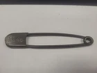Large Vintage Over Sized Safety Pin National 5 1/2" Long Copper Marked CS146