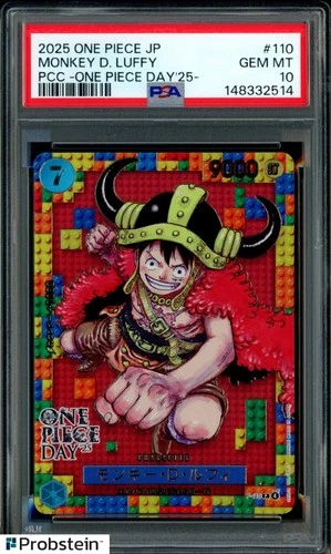 2025 One Piece JPN PCC One Piece Day '25 #110 Monkey D. Luffy PSA 10 GEM MINT
