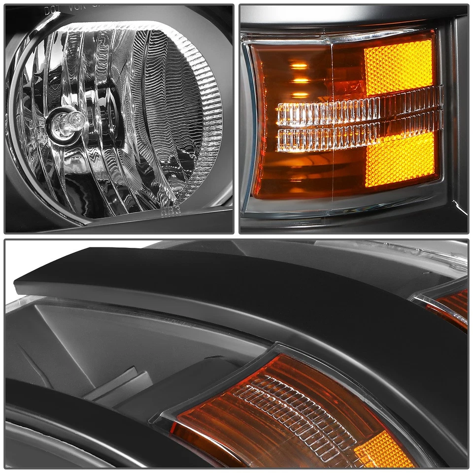 PARA 15-19 CHEVY SILVERADO 2500HD 3500HD PROYECTOR FAROS LÁMPARAS NEGRO/ÁMBAR Foto 4 de 4