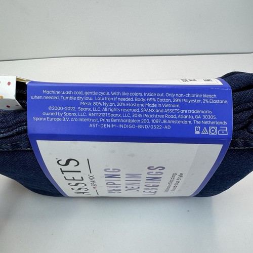 Assets by Spanx Shaping Denim Leggings Style Medium Wash Size XL NEW - Picture 5 of 5