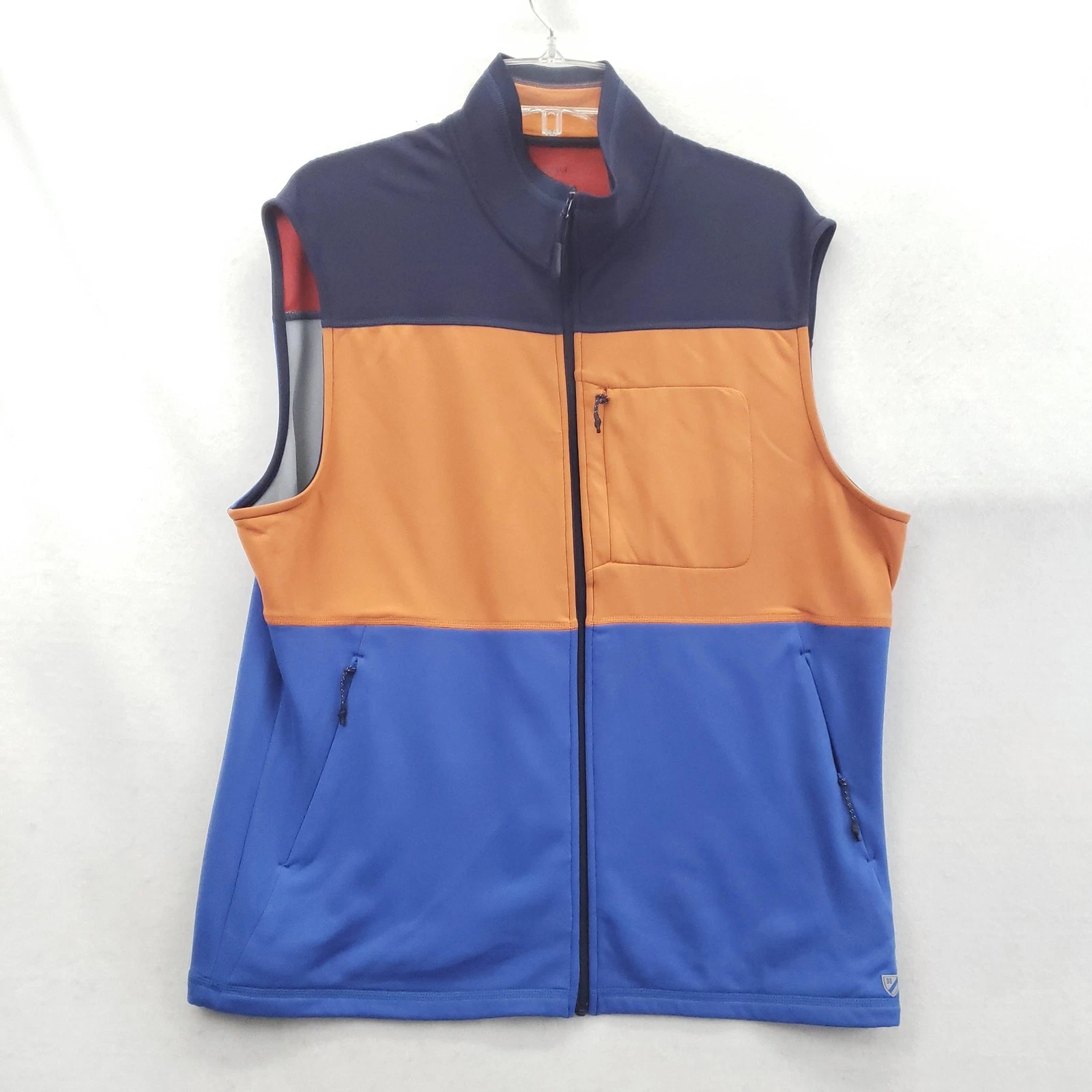 Cremieux Vest Mens Large Multicolor Softshell Full Zip Stretch Pockets Outdoor