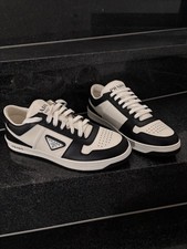 Herren Sneaker Low Top Weiß/Schwarz Leder Sc...