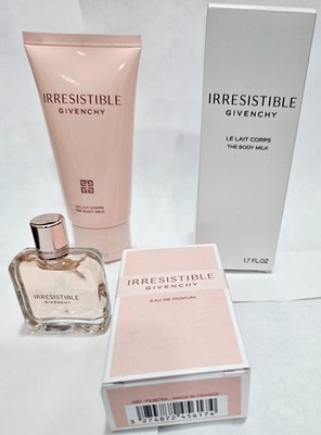 Sale! 2 Givenchy Irresistible: 1 EDP 0.27oz/8ml & 1 Body Milk 1.7oz/50ml NIB
