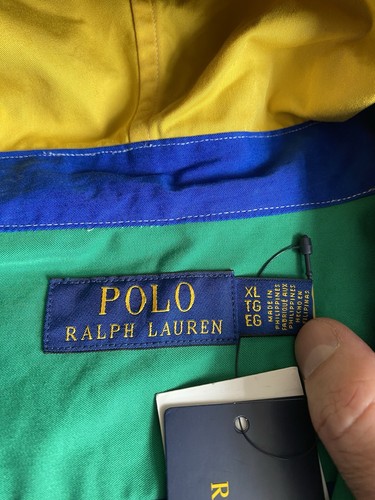 Ralph Lauren Hi Tech CP93 Stadium Hombres Colorblock Rompevientos Sudadera con Capucha Chaqueta XL - Imagen 4 de 13