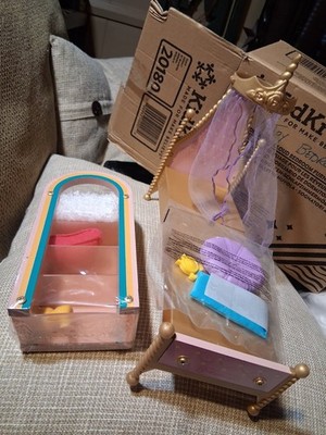 New KidKraft Rainbow Dreamers Cloud Bedroom Dollhouse Furniture Set