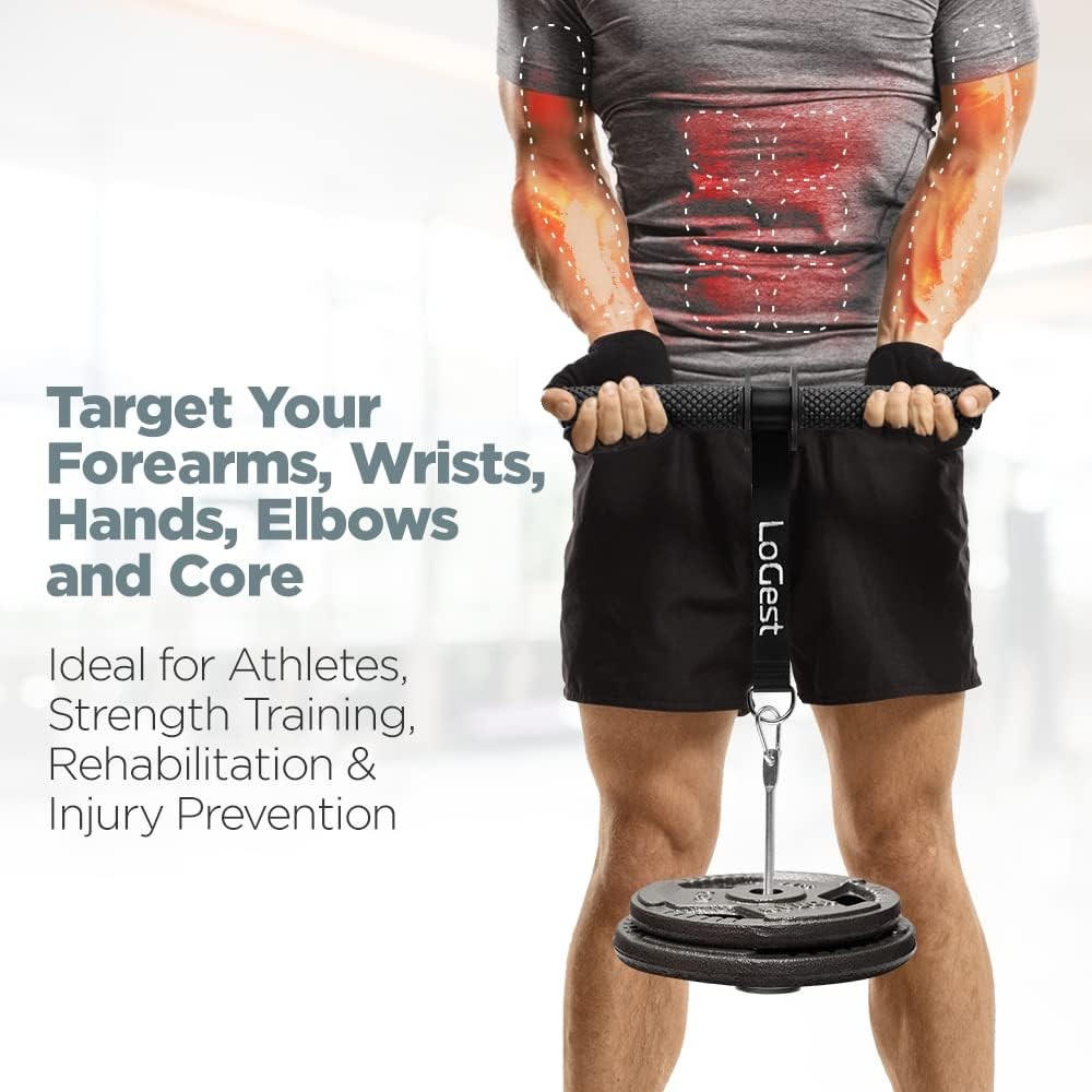 LoGest Forearm Blaster - Forearm Wrist Roller - Training Forearm Workout Equi...