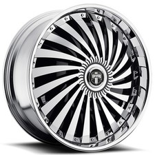 26x10 Dub Forged Wheels S768 Swyrl Chrome Spinner Rims 4pcs