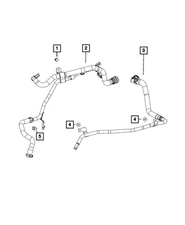 Genuine Mopar Heater Return Hose And Tube 68403555AB