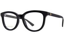 Gucci GG1687O 001 Eyeglasses Women's Black Full Rim Cat Eye 52mm