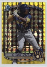 2025 Bowman Chrome Prospects Yellow Geometric Refractor 17/75 Luis Pena