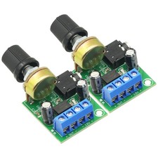 2Pcs 10W LM386 Audio Amplifier Board Mono 3.5mm DC 3-12V Volume Control Mini...