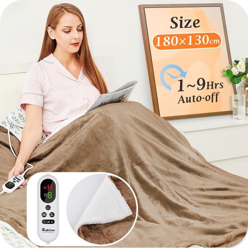 Manta eléctrica térmica 10 ajustes térmicos lavable polar Sherpa temporizador - Imagen 8 de 30