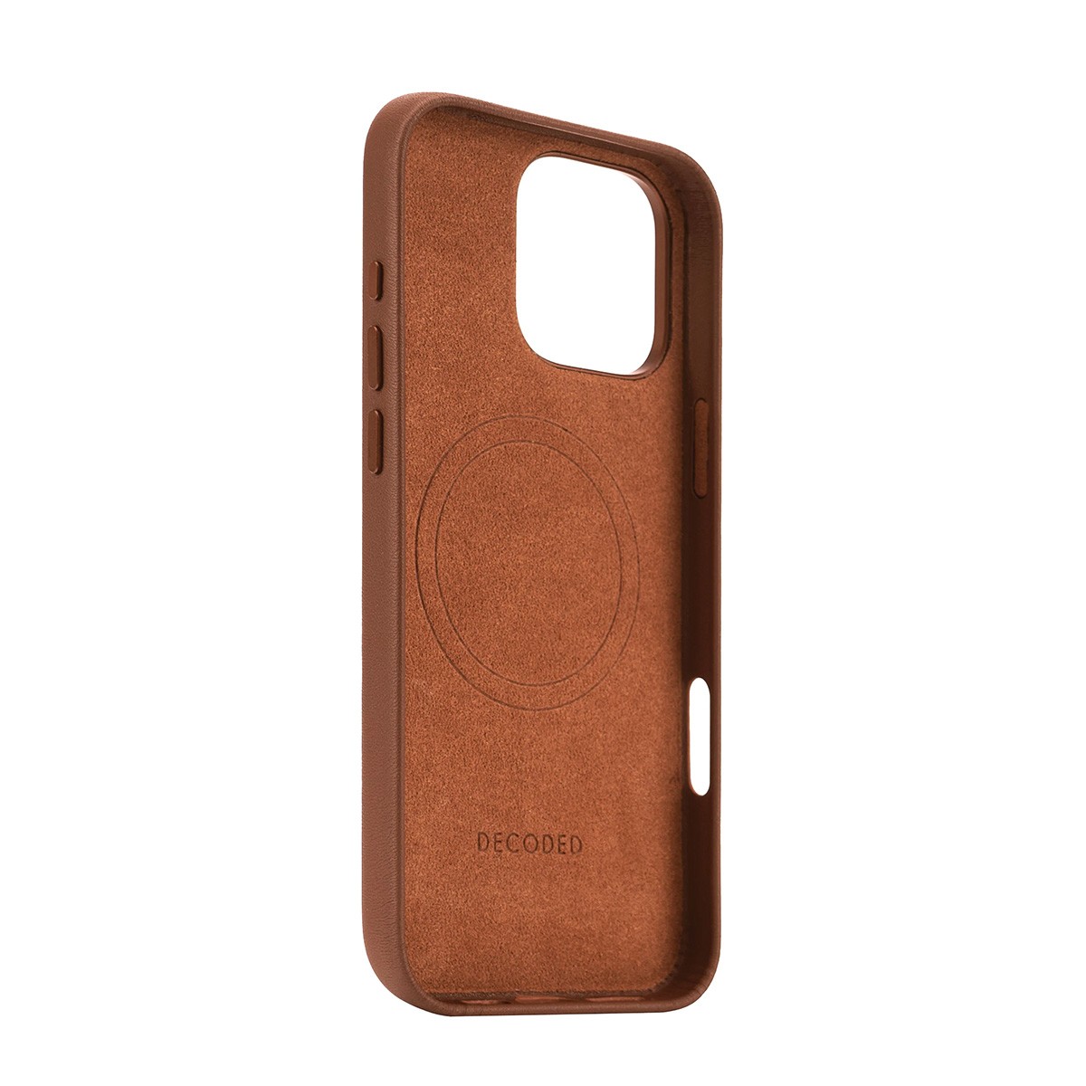 Coque premium Decoded en cuir véritable marron iPhone 16 Pro Max - 3