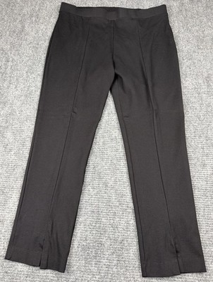 CeCe Black Pull On Pants Women s XL Stretch Career Office Slim Leg Ankle