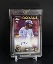 Topps Chrome Samad Taylor Rookie Auto Card Kansas City Royals 2B Used. rookie card picture