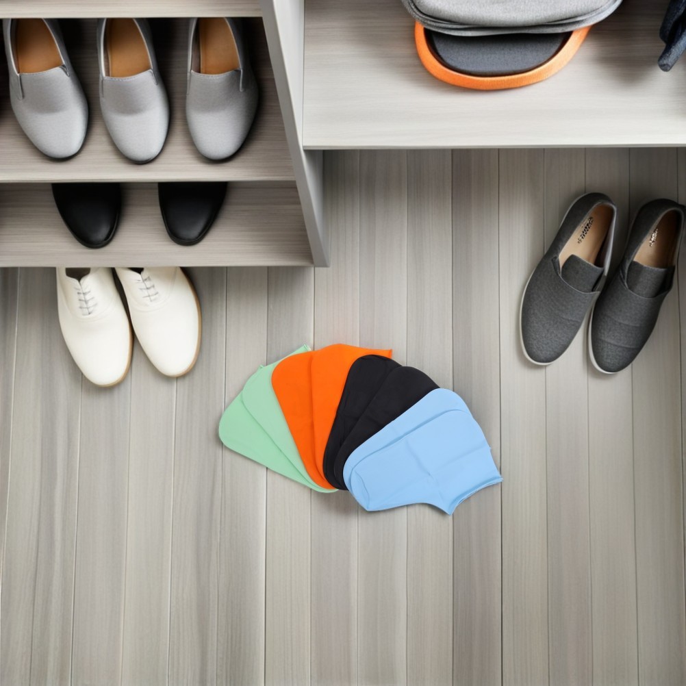  4 Pairs Boot Covers Reusable Waterproof Shoe Bike Outdoor Anti Skid