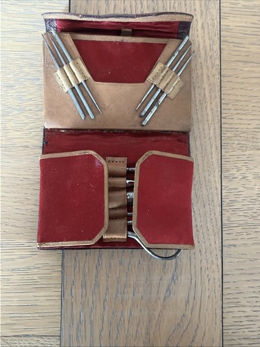 Trousse Ancien Nécessaire à Couture de voyage en cuir - Afbeelding 6 van 10