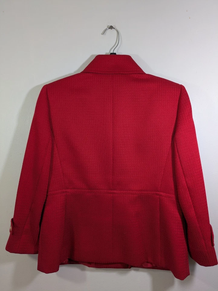 6P Tahari Blazer красный костюм маленький женщин отдельный куртка Артур Левин - Изображение 4 из 4
