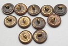 WWI British Made Army Buttons Group Lot Of 11 by J.R. Gaunt & Extra Quality — photo 2