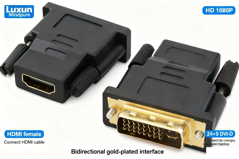 HDMI auf DVI 24+5 Adapter 24+5-polig vergoldet