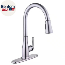 Halwin Single-Handle Pull down Sprayer Kitchen Faucet in Stainless Steel