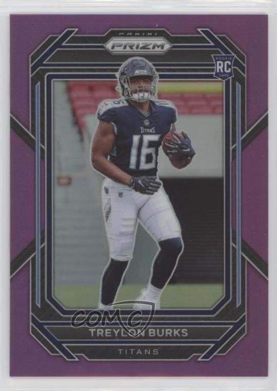 2022 Panini Prizm Rookies Purple Prizm 57/125 Treylon Burks #313 zx2