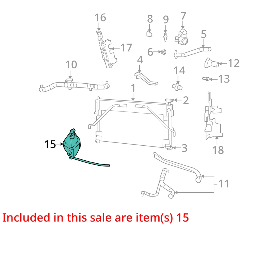Dodge Avenger 2010 botella de desbordamiento de refrigerante fabricante de equipos originales 92 k millas - LKQ415612595 Foto 4 de 4