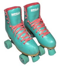 Impala Roller Skates Size 10 Teal and Pink 13899 Cleaned