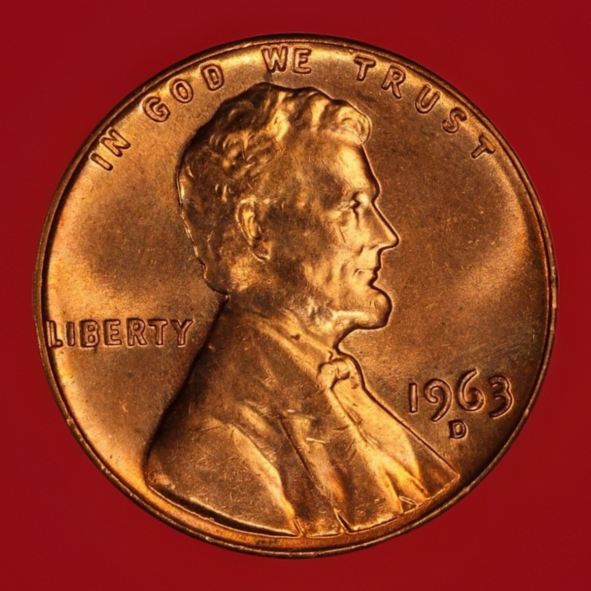 1963-D Lincoln Memorial Cent Red Gem BU Best Value On eBay Fast
