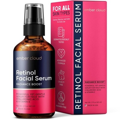 Ember Cloud Retinol Anti-aging Wrinkle Face Serum Vitamin E Hyaluronic Acid 2oz